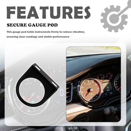52mm Gauge Pod Mount Single Hole Panel,Sturdy & Durable Metal Gauge Mount Holder for Securing Mounting Gauges,Universal Auto Gauges Mounting Brackets for Car/Truck/SUV