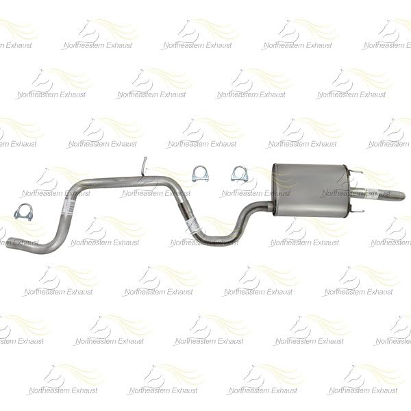 Exhaust Intermediate Pipe and Muffler Kit Compatible with Chevy Impala 2003-2005 3.8L | Stainless Steel | Northeastern Exhaust | Includes Clamps and Hangers | Direct-Fit Replacement