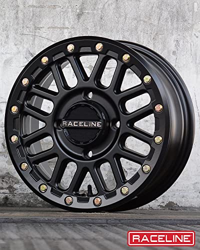 Raceline Wheels A93B PODIUM UTV/ATV Wheel Black 14x7" 4x156", 10 mm offset/(4.39"B/S) - color: BLACK, size: 14x7" inches, 4X156, 10/4.39"