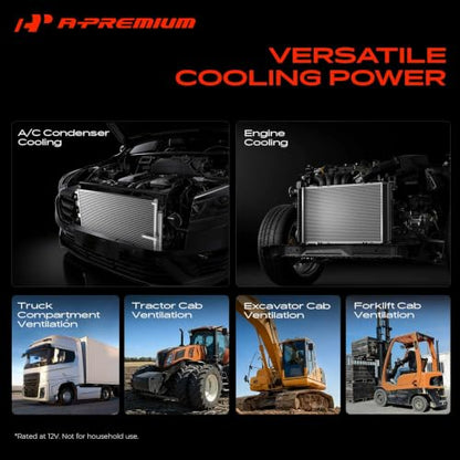 A-Premium 7.5'' 7.5 inch Slim Universal Electric Cooling Fan Assembly - style: 7.5 inch
