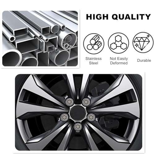 D Wheel Lock Key,Locking Lug Nut Removal Tool Compatible with Toyota,Professional Locking Lug Nut Key,Socket Remover Hand Repair Tool,Black.