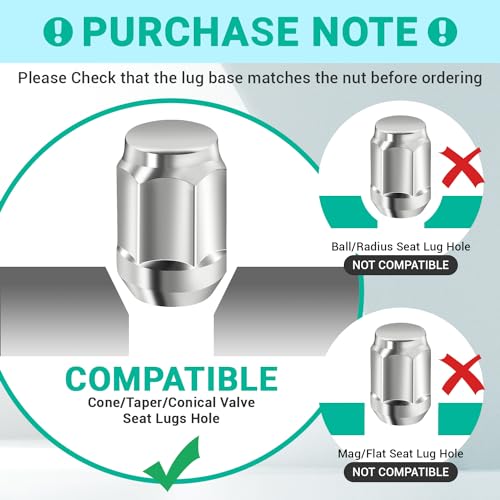 Golf Cart Chrome Wheel Lug Nuts, Club Car EZGO Lug Nuts for Club Car,EZGO Golf Cart, Size 1/2"-20, Chrome Set of 16 Pack - color: Silver