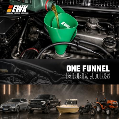 EWK Flexible Oil Funnel, Moldable & Reusable, 1Pc