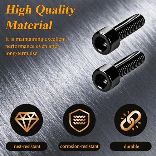 1001-63-B/1001-63GB Center Cap Screws w/Adapter, for Fuel Offroad Wheels - color: Black, Short