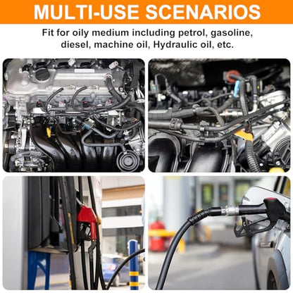 1/2 Inch ID Fuel Line Hose - 5FT Fuel Line with 4PCS Hose Clamps,300PSI High-Pressure Fuel Line for Automotive Fuel Systems Engines (1/2" ID-5Ft) - size: 1/2" ID-5Ft