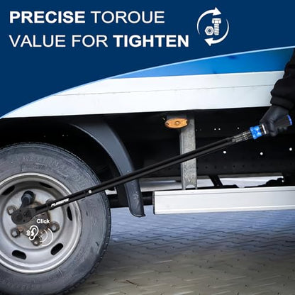 High Torque Wrench 3/4'' 200-1000 ft, 3/4 Inch Torque Wrenches for Car, Truck, Tractor, Accuracy ± 3% Two Directions Adjustable 24 Teeth Precision Instruments - size: 1" 200-1000 FT.LB