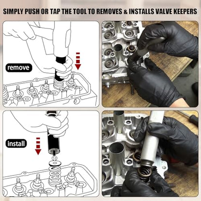 36050 Valve Keeper Remover and Installer Kit for 4.5mm-7.5mm & 5/16"-3/8" Valve Stems,Valve Spring Compressor & Retainer Removal Tool Fit for Toyota Four Cylinder & Chrysler New World Engines