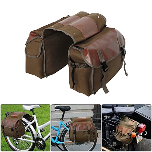 Shkalacar Saddlebag Panniers Bag Saddlebag Side Tool Bags Motorbike Large Capacity Saddle Bag Waterproof Panniers Box Side Tools Bag Pouch Cycling Luggage Bag Riding Saddlebag with 2 Side Pockets - color: Black