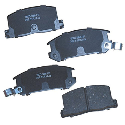 Bendix Premium SBC309 Ceramic Rear Brake Pads for Toyota MR2 1989-1985, MR2 1995-1991, MR2 Spyder 2005-2000 - style: SBC309