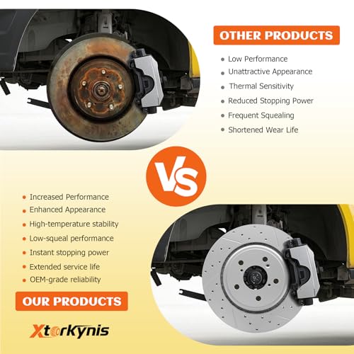 Front and Rear Drilled & Slotted Disc Brake Rotors Set Replacement for Mazda CX-30 2020 2021