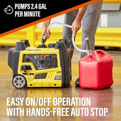 Deway Stick Fuel Transfer Pump, Auto-Stop Nozzle, 15in, D-Battery, 2.4 GPM - style: Auto-Stop