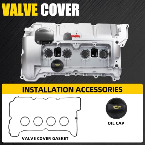 Aluminum Engine Valve Cover Compatible with 2007-2016 Mini Cooper 1.6 Non-Turbo Part 11127646554 11127553799 11127567162 11127567791