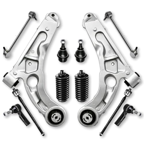 12Pcs Front Lower Control Arm Tie Rod End Sway Bar Link Suspension Kit Compatible with Jeep Cherokee 2014-2018 (4WD Only), K643179 K643180 EV801068 Complete Front End Rebuild Package - size: 12Pcs Front Control Arm Suspension Kit 4WD