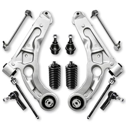 12Pcs Front Lower Control Arm Tie Rod End Sway Bar Link Suspension Kit Compatible with Jeep Cherokee 2014-2018 (4WD Only), K643179 K643180 EV801068 Complete Front End Rebuild Package - size: 12Pcs Front Control Arm Suspension Kit 4WD
