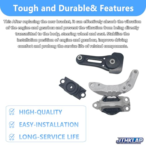 Engine Motor and Transmission Mount Kit 3PCS Compatible with 2017-2024 Nissan Kicks & 2020-2024 Versa 1.6L - Replace A4397 A4398 A4387 112105RA1A 12205RA0A 113609VA0A