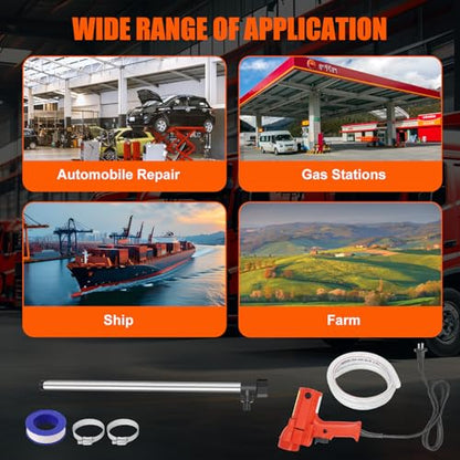 110V Electric Fuel Transfer Pump-High Power 2480W Multi-Functional Liquid Transfer Pump Includes 91CM stainless steel tube + 2M steel wire hose for Diesel,Lubricants,Water,Slightly viscous liquid - style: 110V 2480W