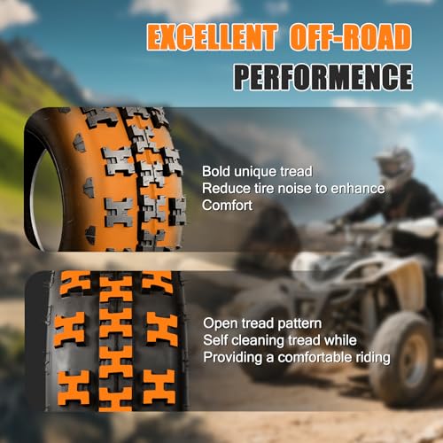 TRIPOWER 21x7-10 ATV Tires 21x7x10 All Terrain Tire Sport Quad Trail Mud Sand Off-Road Tires, 4PR, Tubeless, Set of 2 - size: 21x7x10