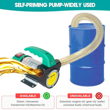 AIGMlSON Diesel Transfer Pump 12V 260W - color: with nozzle hoses