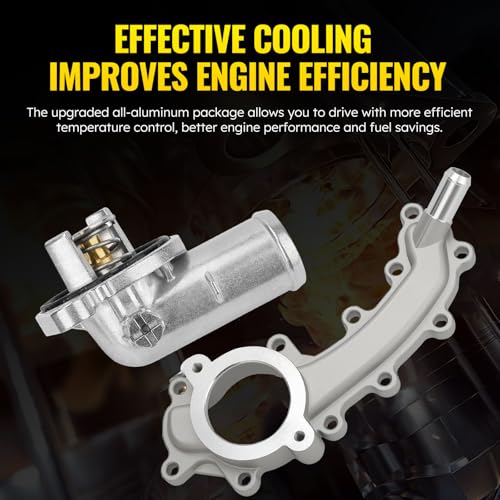 Upgrade Aluminium Thermostat Housing Assembly 5184653AF 902-3102HP 902-3036 - color: 902-3036