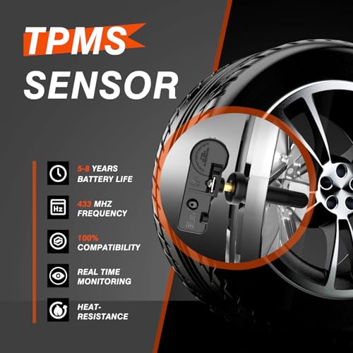 TPMS Sensor 433MHz Tire Pressure Sensors Fit for Chrysler Jeep Ram 4 PCS - size: 56029398AA