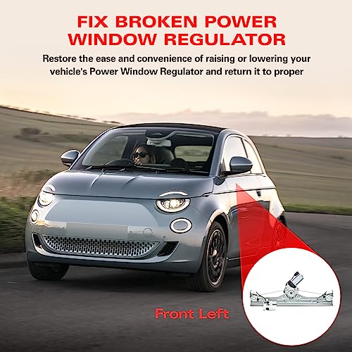 BDFHYK 751-648 Power Window Regulator with Motor Front Left Driver Side for Fiat 500 2012-2019| 52060971, 51876269, 68070267AC | 2012 2013 2014 2015 2016 2017 2018 2019 - size: Front Left