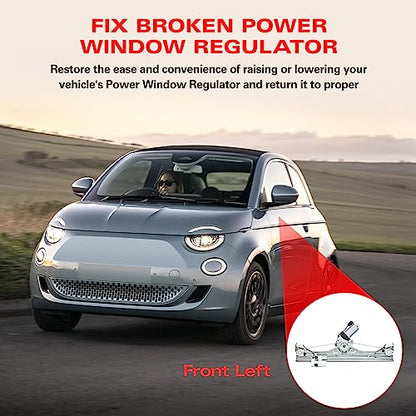 BDFHYK 751-648 Power Window Regulator with Motor Front Left Driver Side for Fiat 500 2012-2019| 52060971, 51876269, 68070267AC | 2012 2013 2014 2015 2016 2017 2018 2019 - size: Front Left