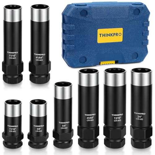 Spline Lug Nut Socket Set,5/6/7/12 Spline Wheel Lock Removal Kit