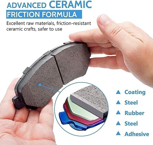 D679 Front Ceramic Brake Pads with Hardware Replacement For 1997-2001 2002 2003 Ford F150 Truck 00-07 F250, 2002 2003 Lincoln Blackwood - style: D679