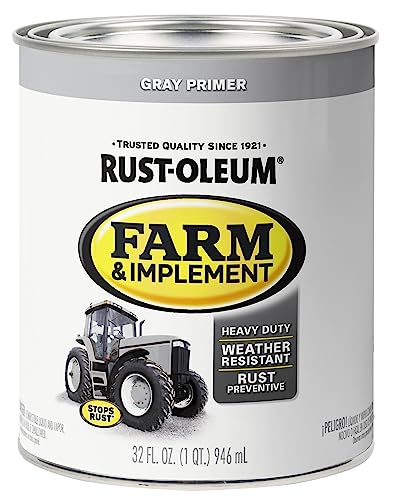 Rust-Oleum Farm & Implement Gray Primer Paint - color: Gray Primer, size: 32 Ounce (Pack of 2)