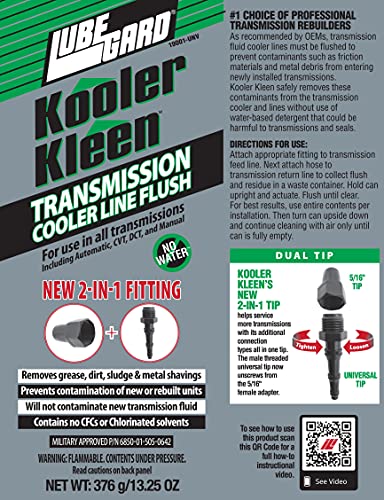 Lubegard 19001-UNV Kooler Kleen Transmission Cooler Flush, 13.25 oz. - style: Dual Tip