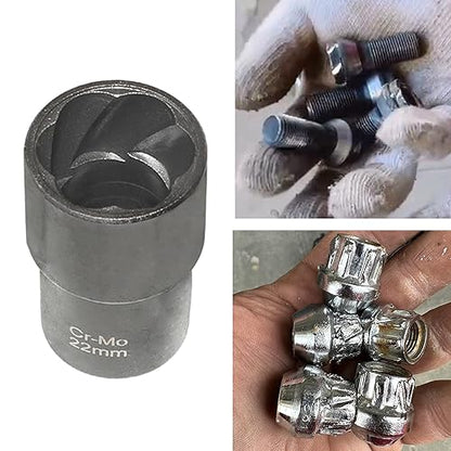 DPTOOL Lug Nut Extractor Set, Bolt Nut Extractor, Wheel Lock Removal Kit - size: 22PC