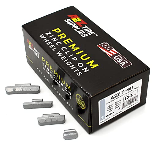 T Series Hammer on ZINC Wheel Weights Coated (0.25oz-0.50oz-0.75oz-1.0oz) 25pcs@ - size: 0.25oz-1.0oz