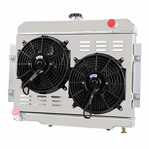 3 Rows Radiator Shroud Fan For 1972-1986 Jeep CJ 5 CJ 6 CJ7 4.2L 3.8L L6 V8, Replacement Radiator, aluminum radiator, radiadores