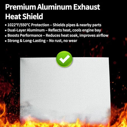 Exhaust Heat Shield, Aluminum, Automotive, 16" x 79" Roll - size: 16" x 79"