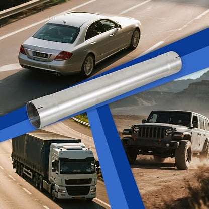 Universal T304 stainless steel Exhaust Pipe flared Tube-36" 3 Feet Length 4" ID,Muffler Replacement Pipe - size: 4"X36"