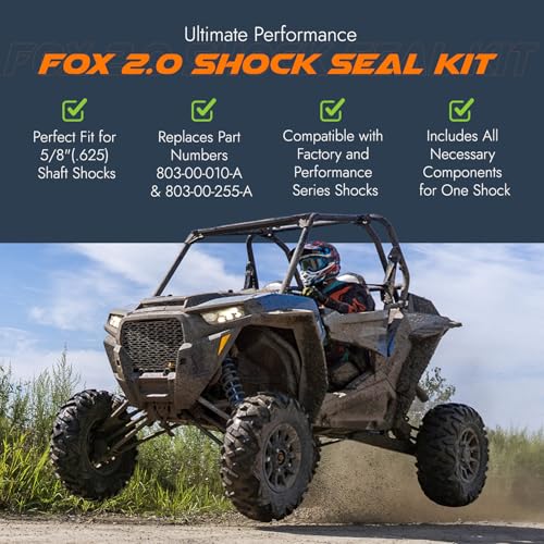 Fox 2.0 Shock Seal Kit – Rebuild Kit for 5/8" Shaft Shocks – Compatible with Factory & Performance Series – Complete Seal Replacement Kit by Baja Racing Supply.