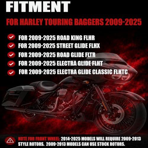 TOFR 21inch 18inch 36 Fat Spoke Wheels Rims For Harley Touring Bagger 09-25 - color: Gloss Black, size: Front:21x3.5 Rear:18x5.5
