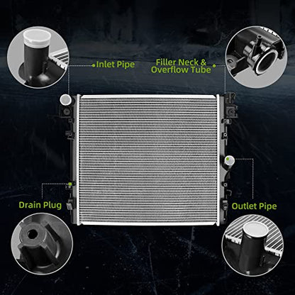 AUTOSAVER88 Radiator Compatible with 2012-2017 Jeep Wrangler 3.6L, 2007-2011 Wrangler 3.8L V6 ATRD1049 - style: 07-11 Wrangler 3.8L V6 & 12-17 Wrangler 3.6L