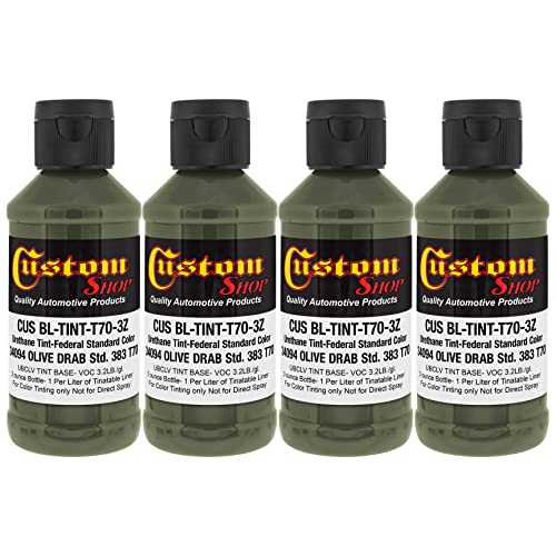 Custom Coat 3 Ounce, Olive Drab, Bedliner Tint Concentrate, 4 Pack - color: Olive Drab, size: 3-Ounce (Pack of 4)