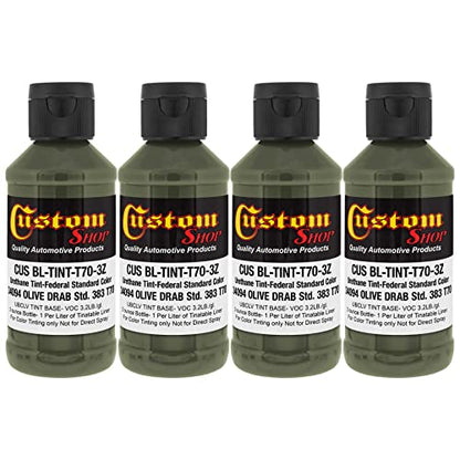 Custom Coat 3 Ounce, Olive Drab, Bedliner Tint Concentrate, 4 Pack - color: Olive Drab, size: 3-Ounce (Pack of 4)