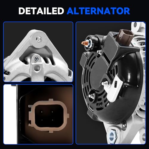 11390N Alternator Compatible with 2008-2012 Honda Accord, 2009-2014 Acura TSX L4 2.4L, 130Amp/12Volt Automotive Replace for: 104210-5890 31100-R40-A01 - size: 11390N