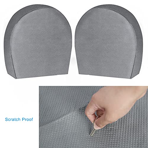 Tire Covers for RV Wheel Set of 4 Non-Woven Wheel Covers Waterproof UV Coating Tire Protectors Universal Fit for RV Trailer Camper Truck Jeep SUV Car Wheel, Fits Tire Diameters 24-26” - size: 24-26”