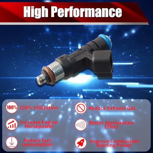 Set of 6 Fuel Injectors 12608632 FJ980 12602223 Replacement - size: FJ980
