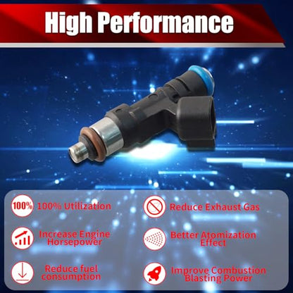 Set of 6 Fuel Injectors 12608632 FJ980 12602223 Replacement - size: FJ980