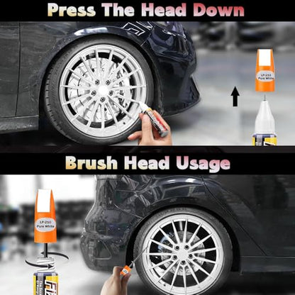 Touch Up Paint for Cars, Automotive Paint Scratch Repair, Two-In-One Car Touch Up Paint Fill Paint Pen, Car Accessories Scratch Remover Pen Universal for Scratch Repair Various Cars (White) - color: White