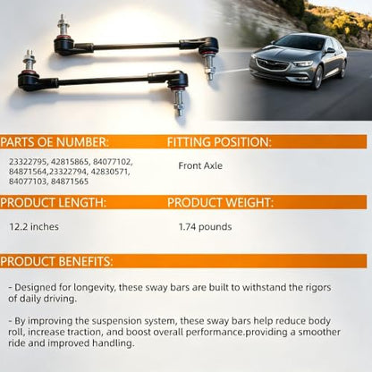 K750904 K750905 Front Stabilizer Bar Link For Buick For Chevrolet - size: 830807&830808