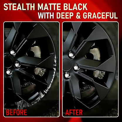 Matte Black Rim Touch Up Paint, Matte Black Paint Pen for Metal, Enamel, Car Wheel Scratch Flat Black Wheel Paint Pen, Universal Satin Matte Black for rims, for Wheel Curb Rash, Scratches - color: Matte Black