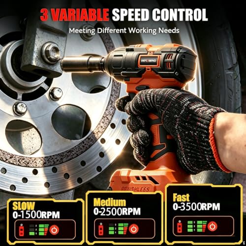 1/2" Cordless Impact Wrench 1500 N.m Power Impact, w/2pcs 21V 2x4.0AH M18 Rechargable Battery, Fast Charger,Impact Driver Kit (0-8800 rpm), Socket for drill,Screwdriver,lug nuts