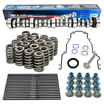 Texas Speed Stage 1 Low Lift Camshaft 4.8 5.3 6.0 Includes Cam, Springs, Pushrods, Seals and Gasket Install Kit - size: Camshaft, Springs, Seals and Pushrods