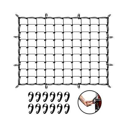 Mockins 39"x36" Elastic Cargo Net for Pickup Truck Bed, Cargo Racks & More - size: 39" x 36"